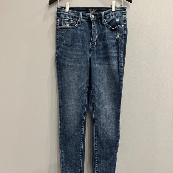Judy Blue Denim - Judy Blue - Dark Wash, Lightly Distressed, Skinny Fit Jeans, Size 5/27 - NWOT!